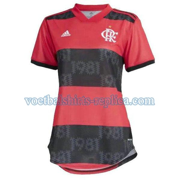 thuis flamengo voetbalshirt 2021 2022 dames rood