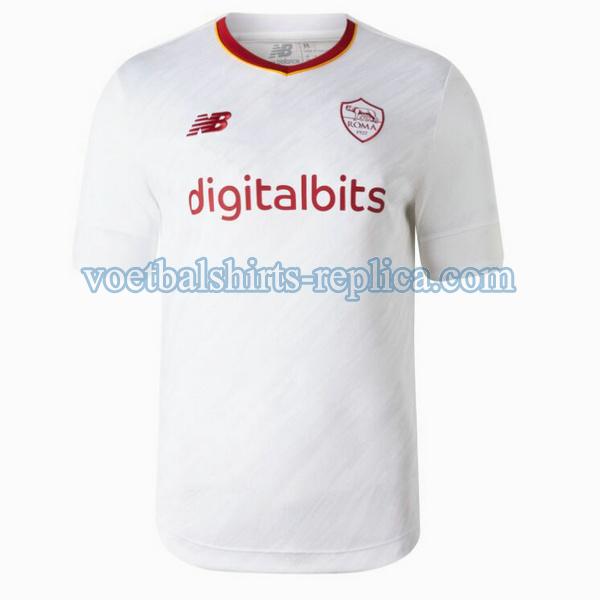 uit as roma voetbalshirt 2022 2023 mannen wit