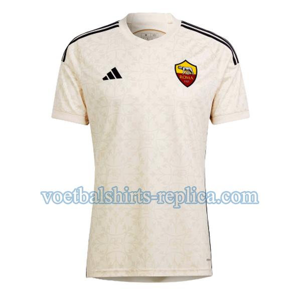 uit as roma voetbalshirt 2023 2024 mannen wit